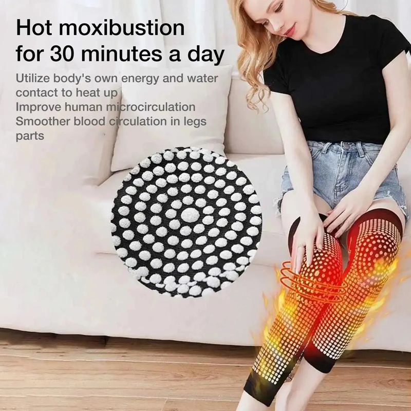 1 Pair Dot Heating Knee Pads Brace Sports Kneepad Tourmaline Knee Support For Arthritis Joint Pain Relief Recovery Unisex
