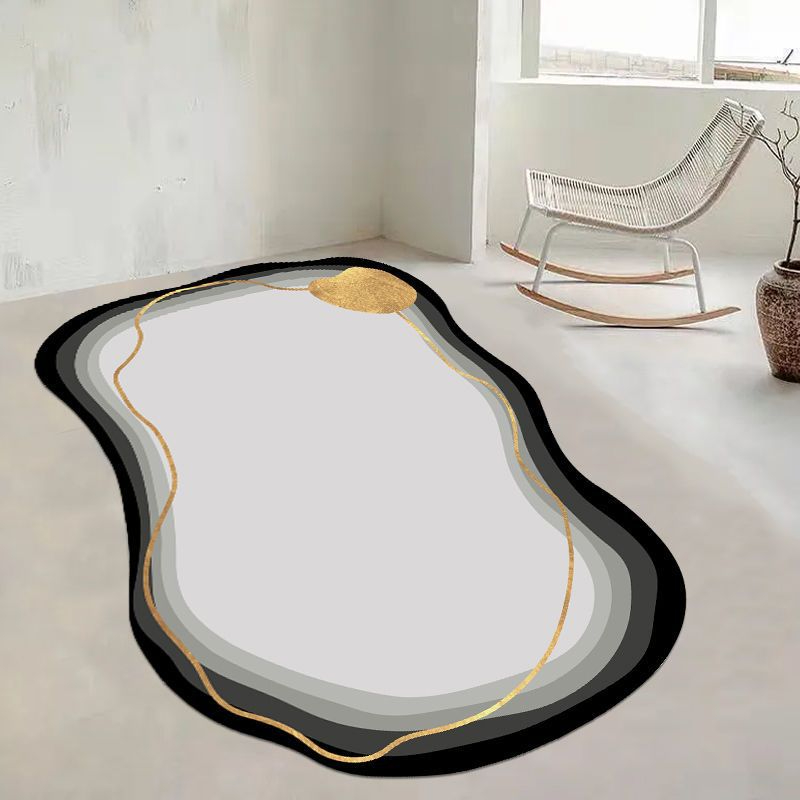 Living Room Carpet Irregular Line Shape Anti-skid Bedroom Sofa Rug Fashionable Coffee Table Mat
