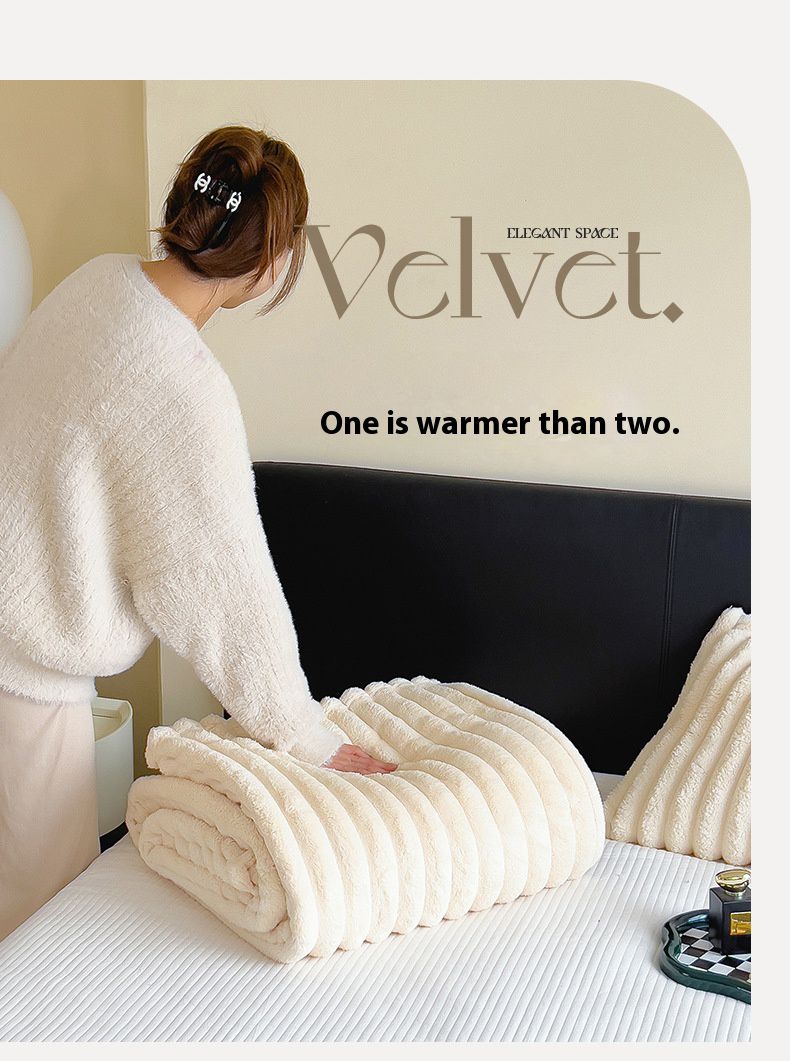 Khaki Throw Blanket for Couch - GentleSoft Cozy Soft Blankets for Women, Cute Small Rabbit Fur Fabric Throws for Girls, Off White, 150*200cm