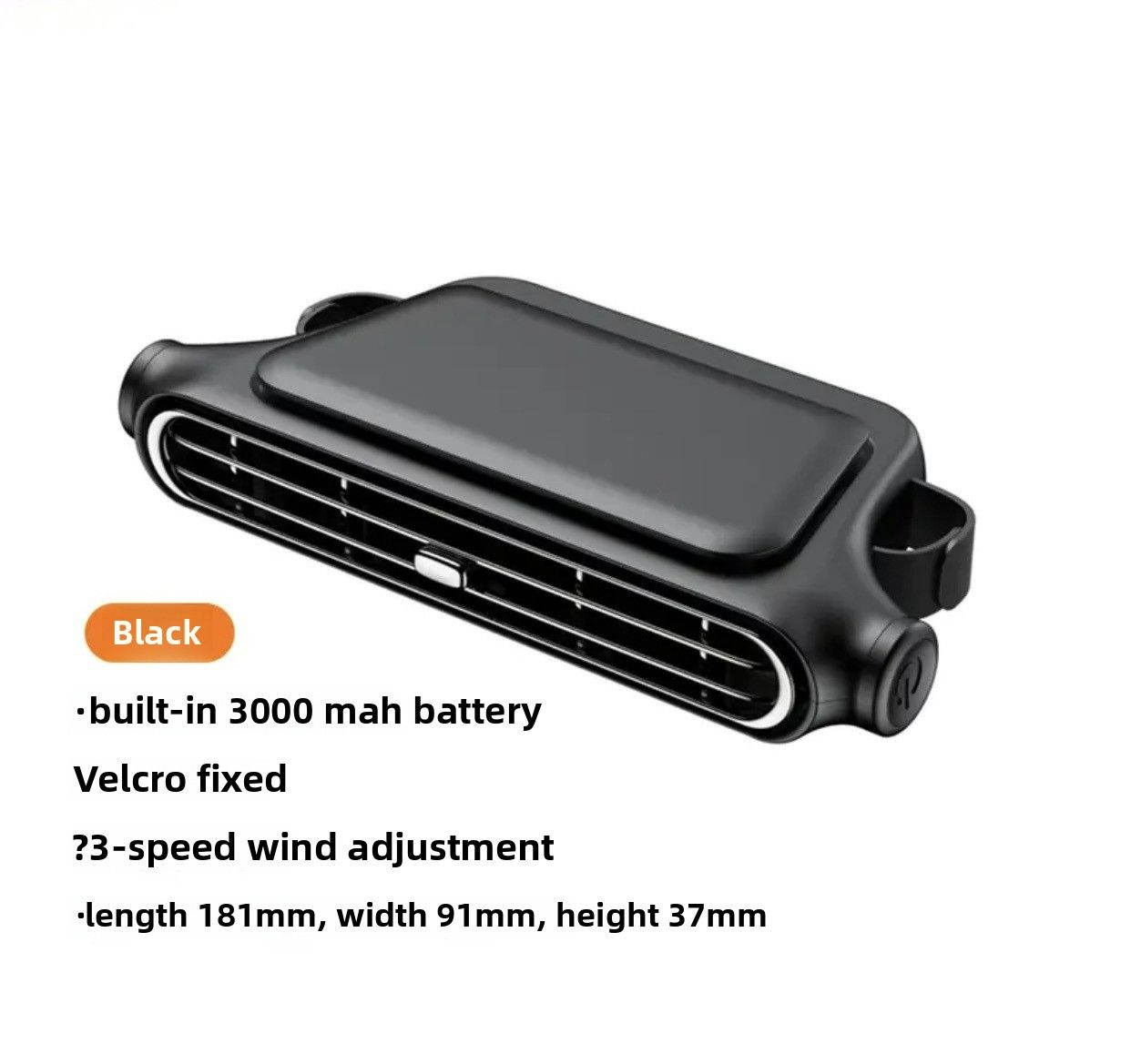 2025 creative new product car seat fan, USB plug-in bladeless rear pillow cooling back seat fan for car.