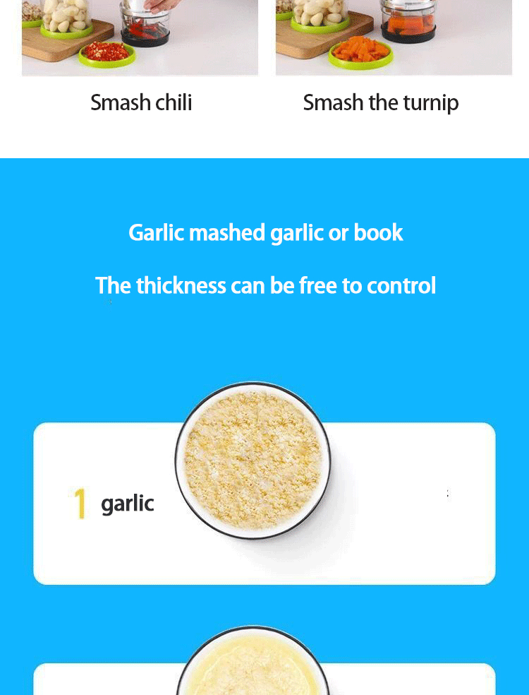 Slap Press Manual Food Chopper,Stainless Steel Hand Dicers Mincer Chopper,Sharp Mini Chopper Cutter for Fruit,Vegetable, Garlic,Nut,Salad
