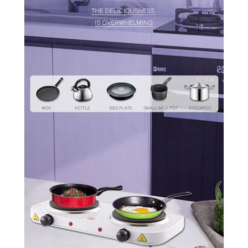 2000W Electric Double Burners Hot Plate Countertop