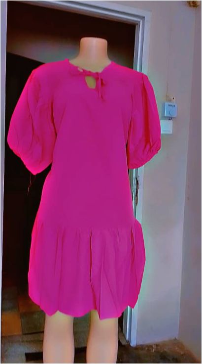 Party Round Neck Bubble Sleeve Cake Puffy Elegant Dresses