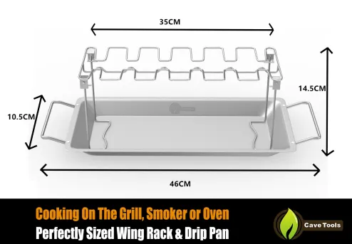 Chicken Wing Leg Rack For Grill Smoker Oven Steel Safe Barbecue