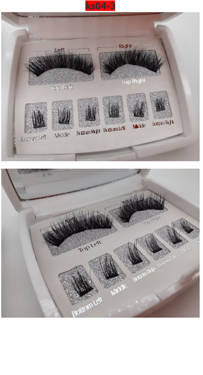 Dual Magnetic Eyelashes, Natural Outer Wing Magnetic Lashes, No Glue, 0.2mm Ultra Thin Magnet, Resuable & Light 3D False Lashes