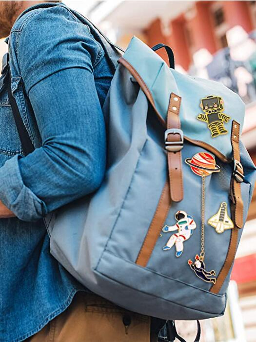 WELLHOME Harajuku cartoon eater badge Coke cooler creative brooch clothes bag small jewelry （2 PCS）