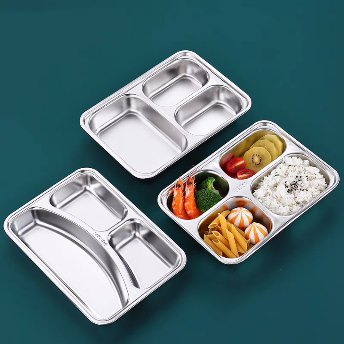 1005-1 304 Stainless Steel Bento Lunch Box for Kids Adults Portable Sealed Food Storage Containers for Work Picnic