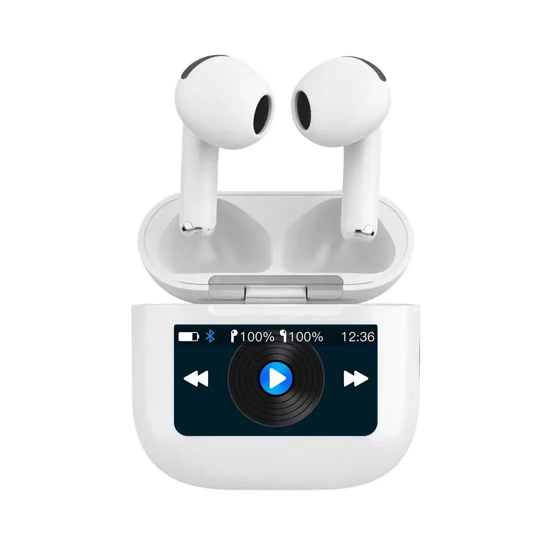 New TWS AI Intelligence Noise Reduction Wireless Headphones LED Touch Screen Earphone Bluetooth 5.4 Headset for Iphone Android