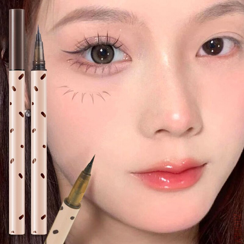 BY7704 Ultra Fine Liquid Lying Silkworm Eyelash Pen Matte Brown Gray Eyeliner Highlighter Pencil Smooth Lasting Eye Shadow