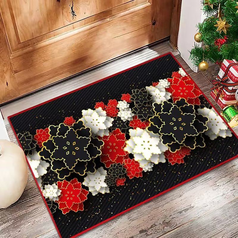 40*60cm Floor Mat rug Christmas entrance doormat, foot mat, crystal velvet, bathroom absorbent floor mat, anti slip CRRSHOOP Home Decor decorate Carpet