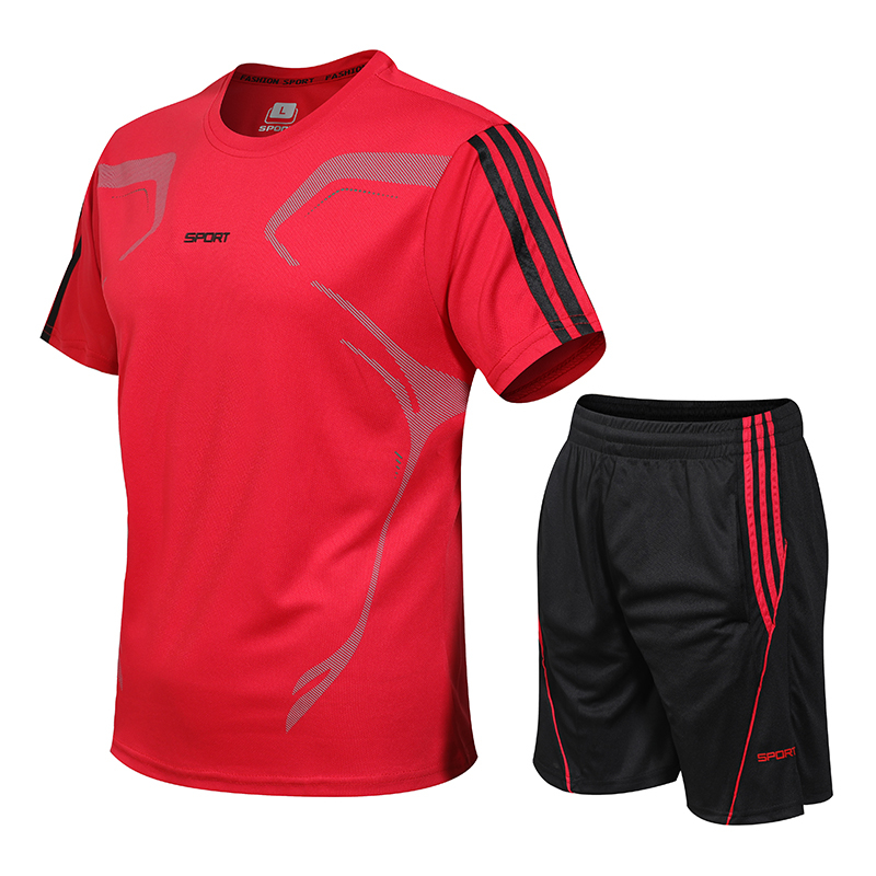2 Pcs/Set Men's Tracksuit Gym Fitness badminton Sports Suit Clothes Running Jogging Sport Wear Exercise Workout set sportswear 902