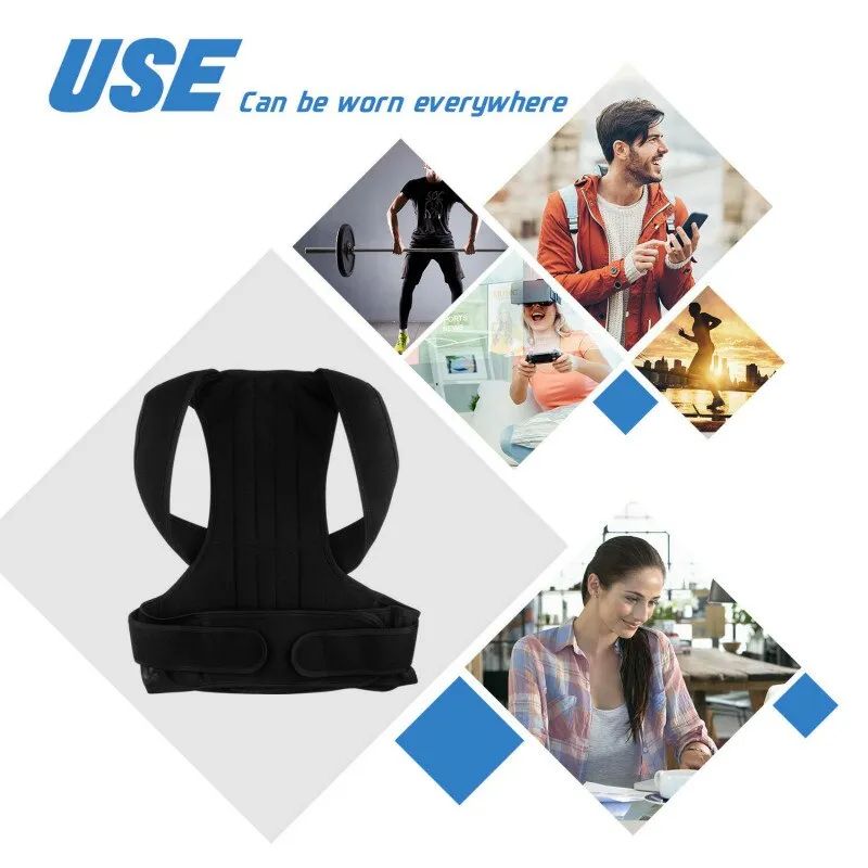 1PCS Adjustable Posture Corrector Corset Breathable Back Support Shoulder Lumbar Brace Support Straight Corrector for Men Women