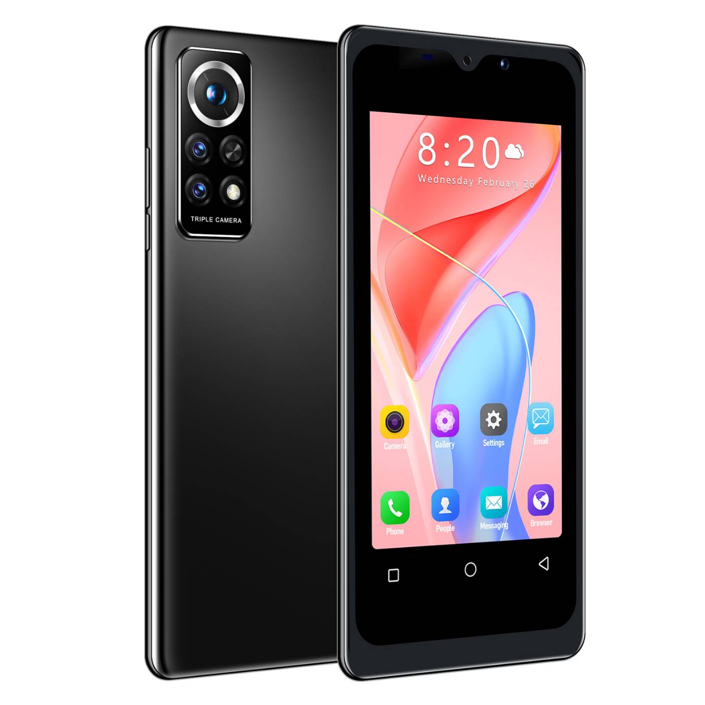 Smartphone with 4.5inch Screen Dual Card 512MB RAM 4GB ROM Mobile Phone 110-240V