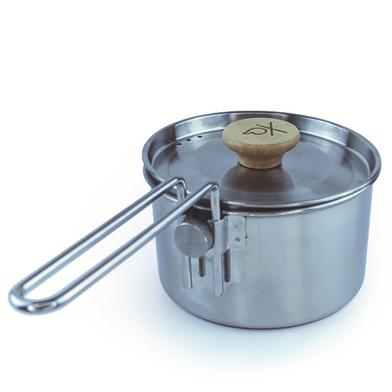 1pcs Stainless Steel Kettle Outdoor Camping Pot Teapot Portable Trekking Cooking Tool Travel Hiking Cookware Equipment