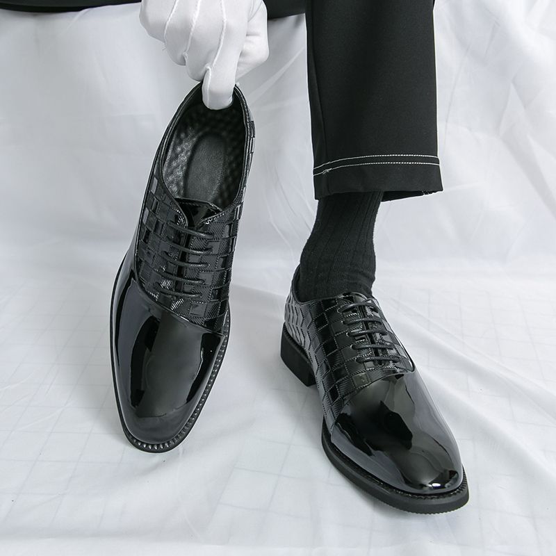 Men Patent Leather Formal Shoes Man Luxury Elegant Dress Shoe Male Footwears The Suit For Official Office Wedding Party Business