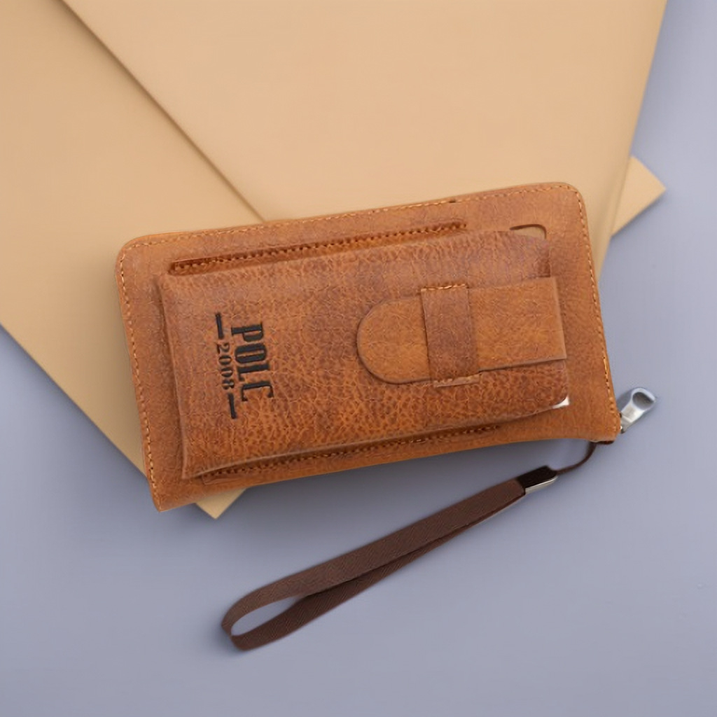 266-1 Leather Male Purses With Zip Coin Pocket Men Wallet And Card Holder Wallets Leather Men