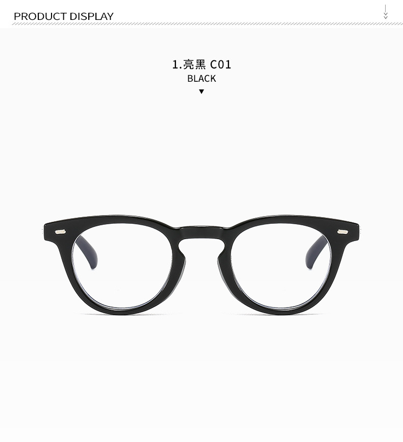 3595 New Trend Women Eyeglasses Anti-Blue Light Men Optical Computer Eye Glasses Vintage Round Plastic Glasses Frame Eye Wear