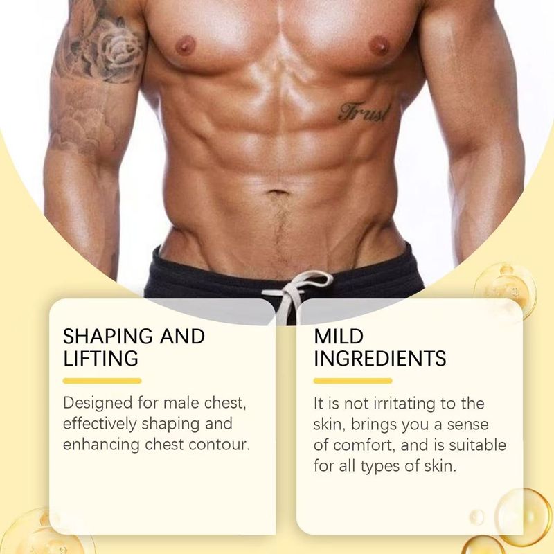 Male breast shaping care cream, men's chest firming and contour enhancement massage care cream