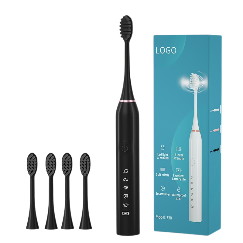 Electric Toothbrush Sonic Cleaning Rechargeable Toothbrush with Timer Pressure Sensor 5 Modes Sonic Toothbrush for Adults