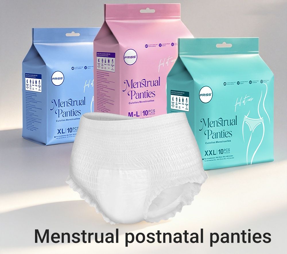 10 Pieces Disposable Maternity Sleep Pants, Breathable & High Absorbency Postpartum Underwear, Women Overnight Sanitary Pants for Heavy Flow & Menstrual Use