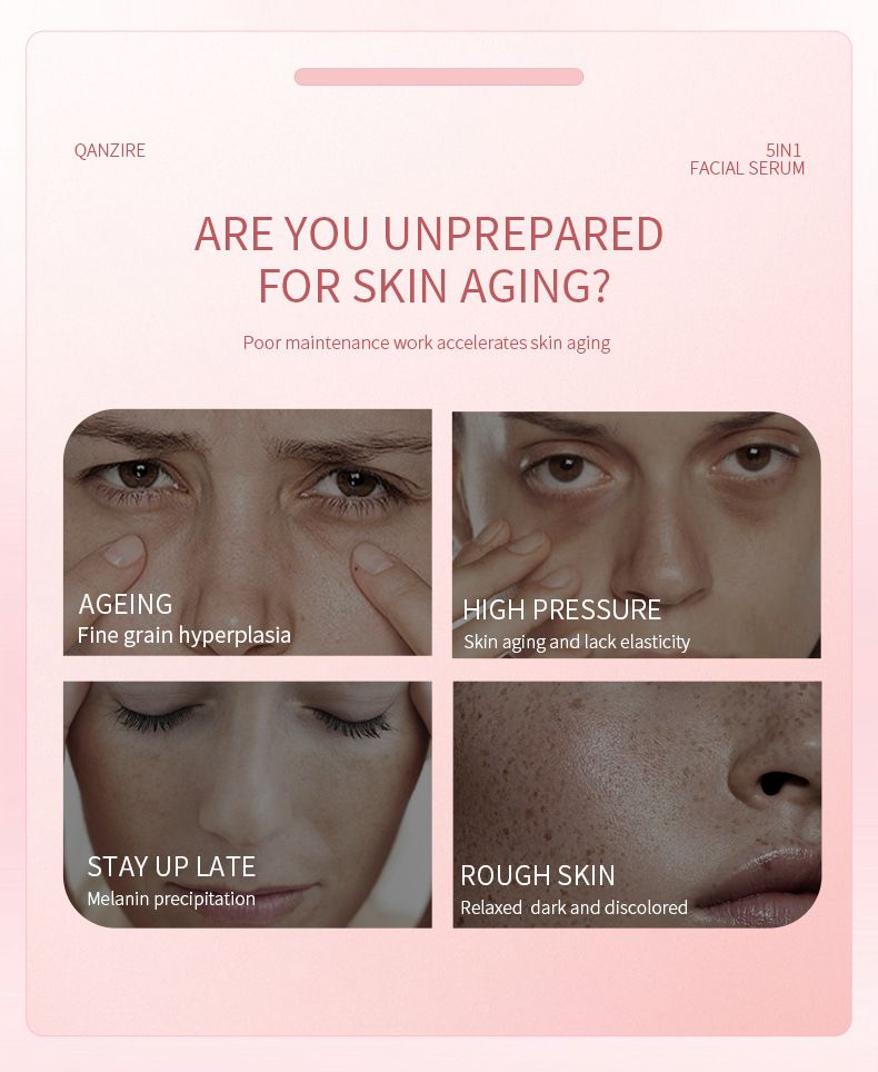 5in1 serum essence to brighten skin tone 5 in 1 skin care facial vc essence