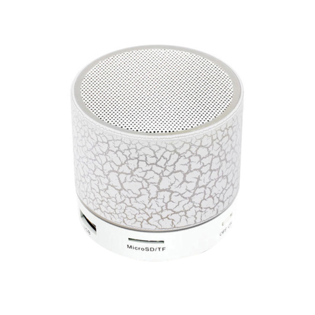 A9 Mini Portable Speaker Bluetooth Wireless Car Audio Dazzling Crack LED Lights Subwoofer Support TF Card USB Charging For PC