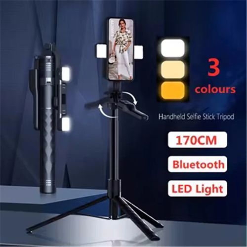 1.75m Selfie Stick Tripod Foldable Stand Phone Camera Live Streaming Stand Holder Bluetooth