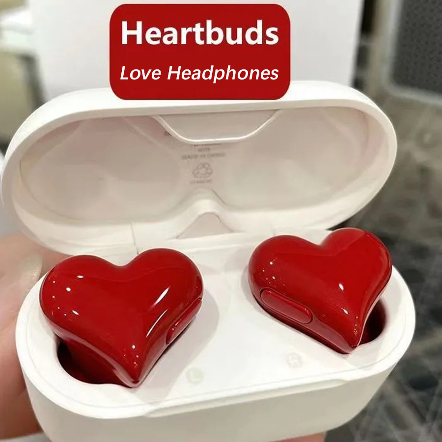 Heartbuds Heart-shaped Headphones Heart Girl In-ear Wireless Bluetooth Noise-cancelling Headphones Bluetooth Headset Earphones
