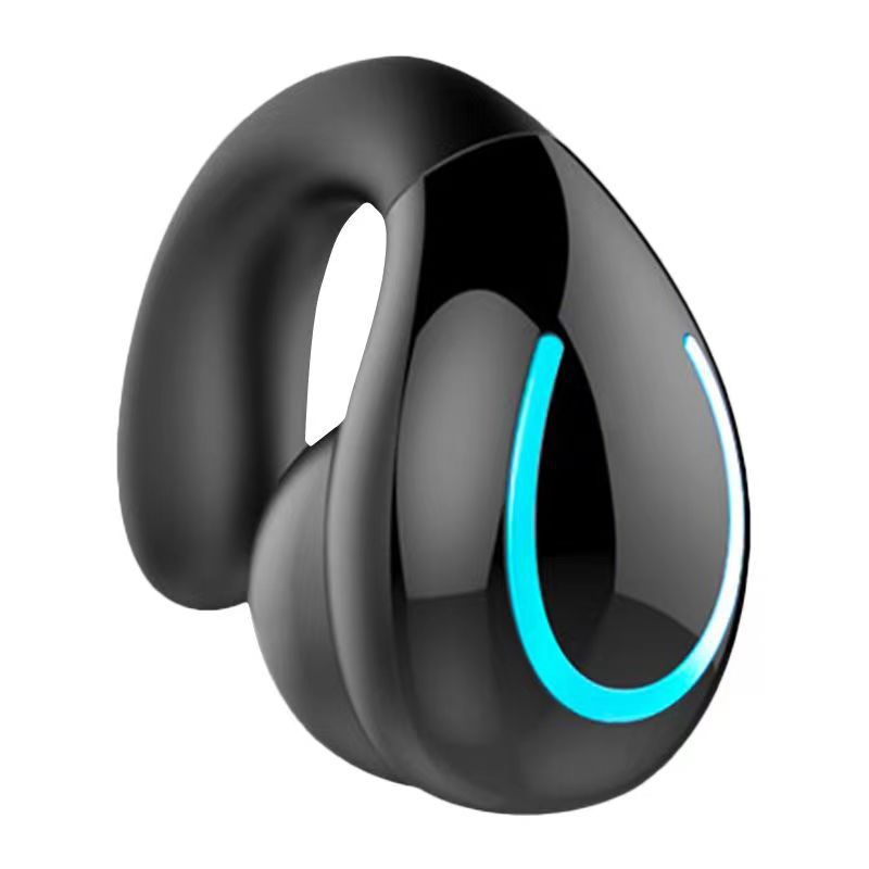 Wireless clip ear bluetooth headset bone conduction not into the ear ultra-long battery life mini high sound quality noise reduction bluetooth universalblack