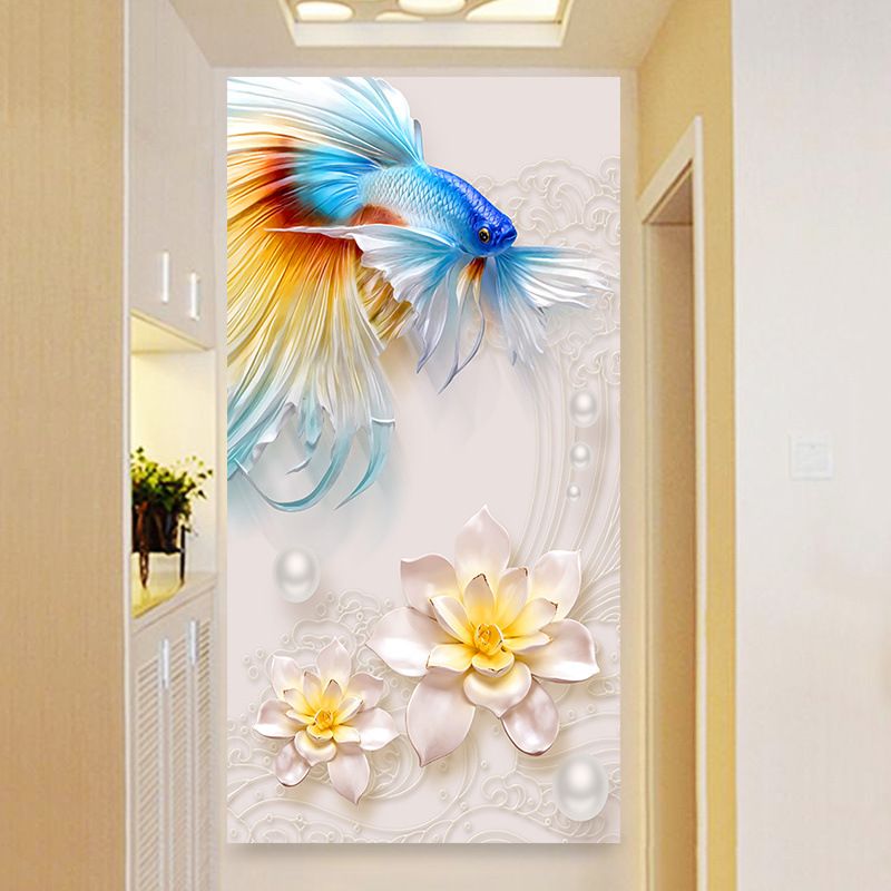 Sticker 3D decorative paintings large size 50*80cm,60*120cm decorative wall stickers, self-adhesive, floral wall stickers, bedroom and living room wall stickers, background wall stickers