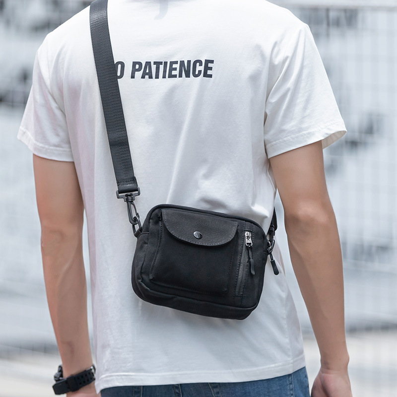 2627 Men's Fashion Canvas Mini Shoulder Cross-body Bag