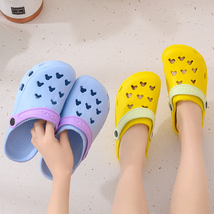 Summer Dongdong shoes garden shoes hollow cute Dongdong shoes women's beach shoes non slip breathable sandals