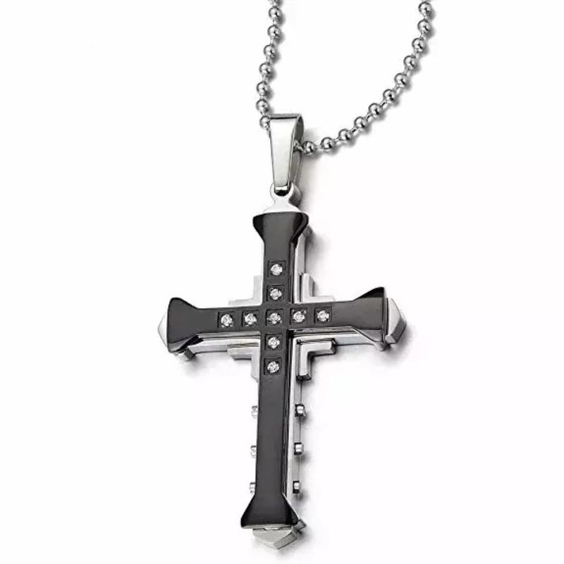 Diamond Cross Necklace free shipping Holiday gifts CRRSHOP Christmas Easter Jewelry pendant chain