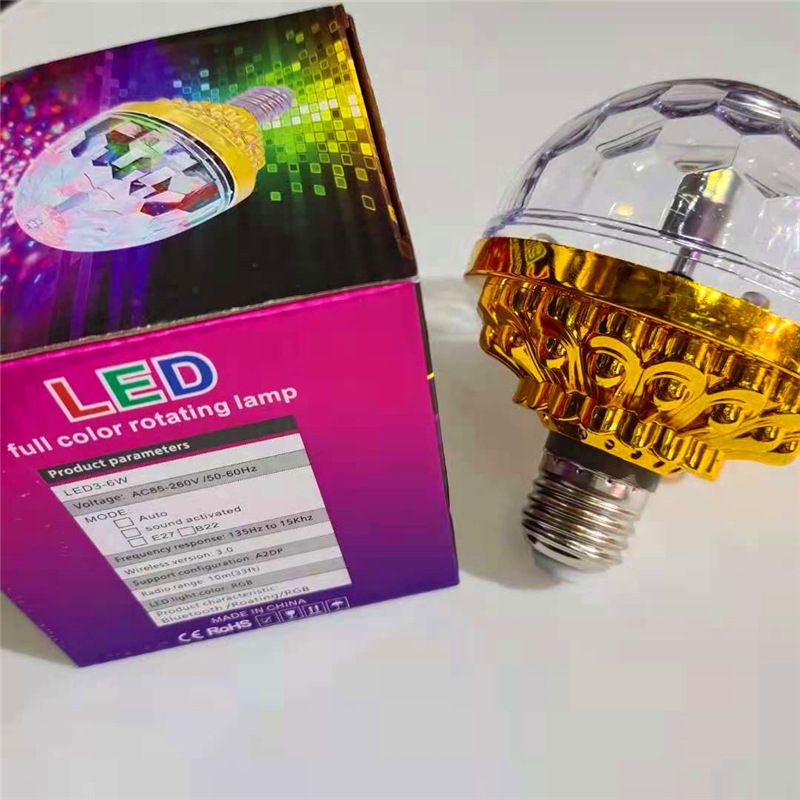 LED Rainbow Magic Ball Light, Stage Light, Rotating Light, Mini Laser Flash Light, Rotating Crystal Light CRRSHOP Atmosphere Lamp Night Light free shipping