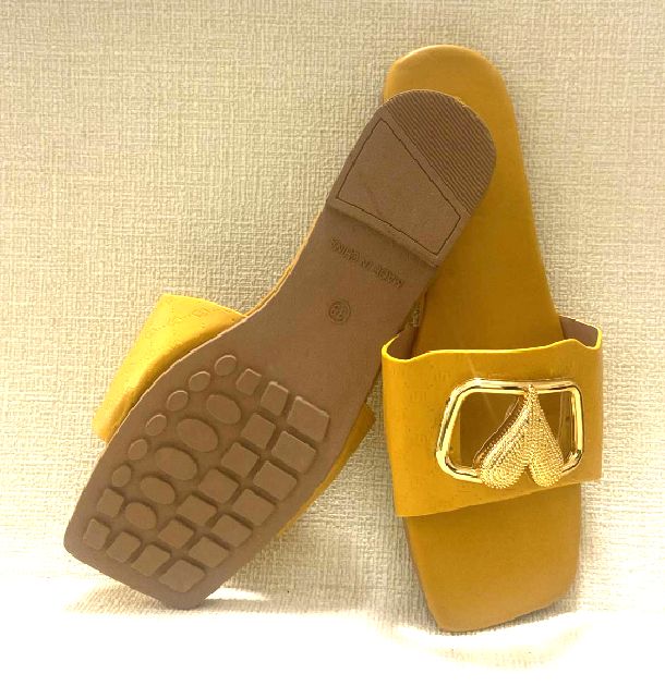 women's shoe golden love crown decorative flat-bottom sandals wearing comfortable versatile sandals