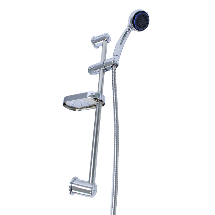 Luxury High Pressure 5 Spray Way Handheld Shower Head Complete with Stainless Steel Slide Bar Grab Rail Set