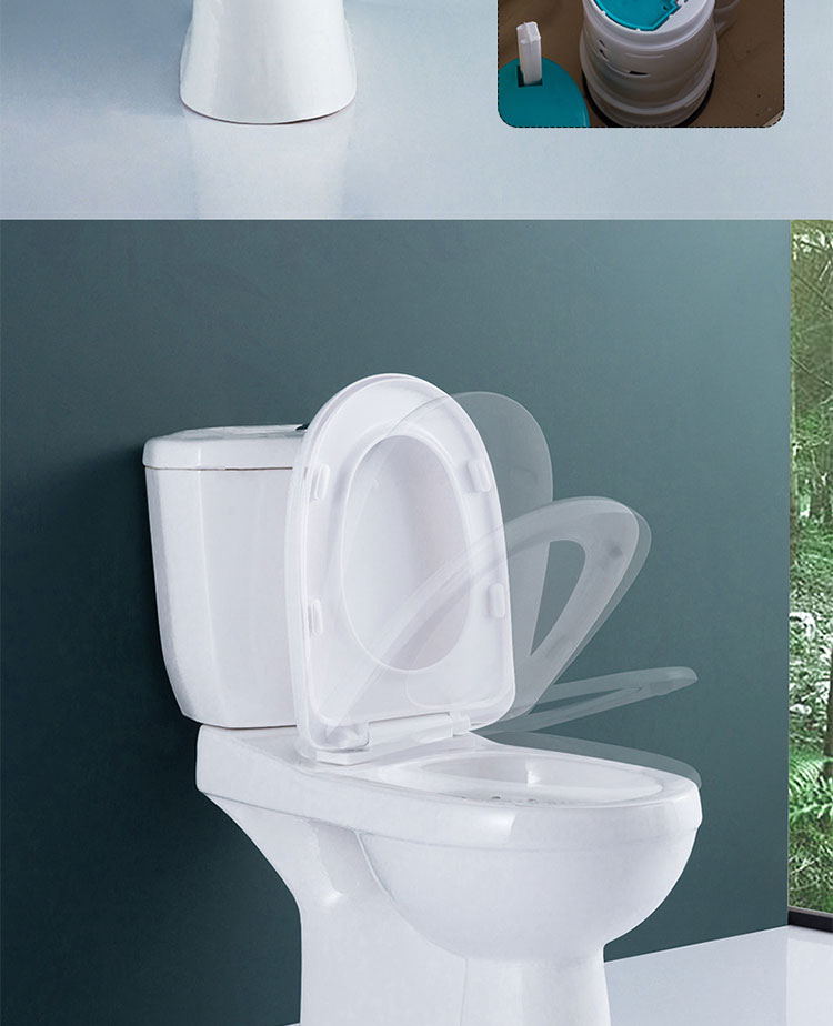 No. 650 Dual Flush Two-Piece Elongated Toilet with Comfort Seat Height, Soft Close Seat Cover, High-Efficiency Supply, and White Finish Toilet Bowl