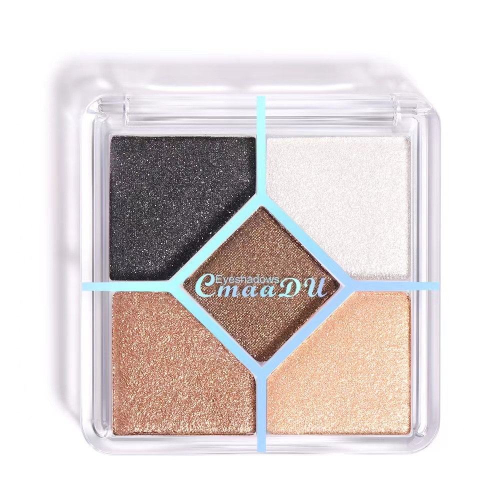 5 Colors Eyeshadow Palette Waterproof Glitter Matte Eyeshadow Pallete Shimmer Diamond Sequins Women Eye Makeup Pigment