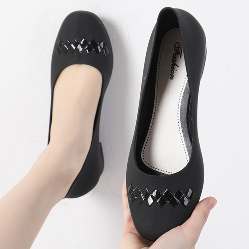 women's sandals, non-slip flat work shoes, elegant girls' single shoes, block heeled non-slip casual shoes