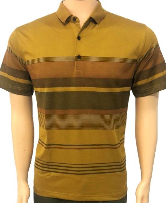  New Patchwork Colour Lapel Short-sleeved Polo Shirt Men Business Casual 