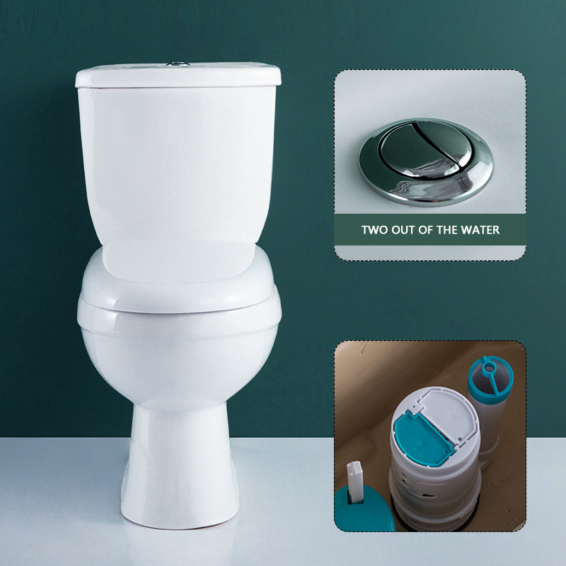 No. 650 Dual Flush Two-Piece Elongated Toilet with Comfort Seat Height, Soft Close Seat Cover, High-Efficiency Supply, and White Finish Toilet Bowl