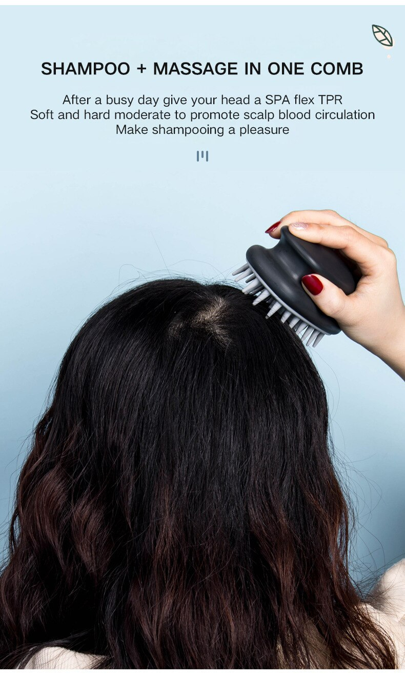 B0016 Silicone Hair Washing Brush Massage Brush Adult Hair Washing Tool Shampoo Comb Head Brush Scalp Scratcher Shampoo Brush