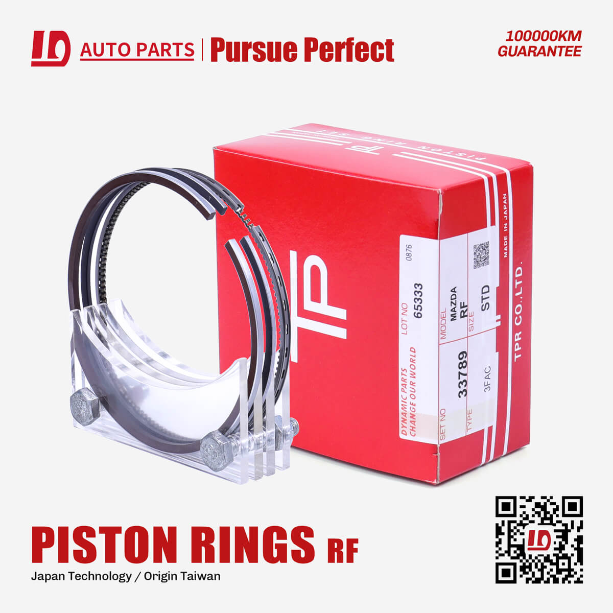 TP RF Engine Piston Rings OEM:33789 for MAZDA
