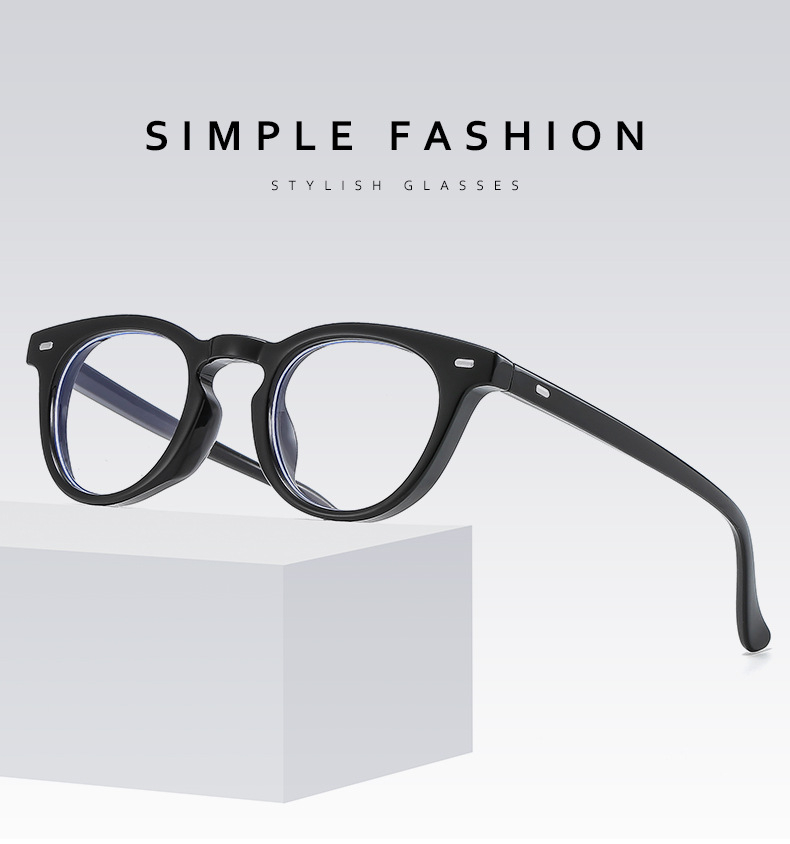 3595 New Trend Women Eyeglasses Anti-Blue Light Men Optical Computer Eye Glasses Vintage Round Plastic Glasses Frame Eye Wear