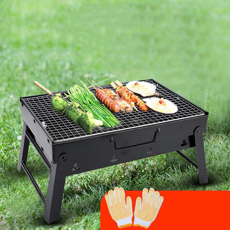 kz003 Portable Foldable BBQ Grills Patio Barbecue Charcoal Grill Stove Stainless Steel Outdoor Camping Picnic