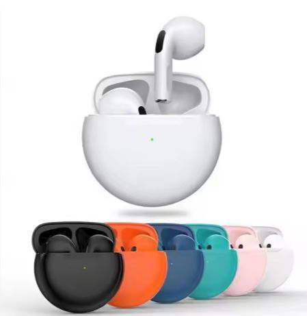 PRO 6 Mini Wireless Earbuds Portable TWS In-Ear Headphones for Sports Waterproof with Comfortable Form Factor
