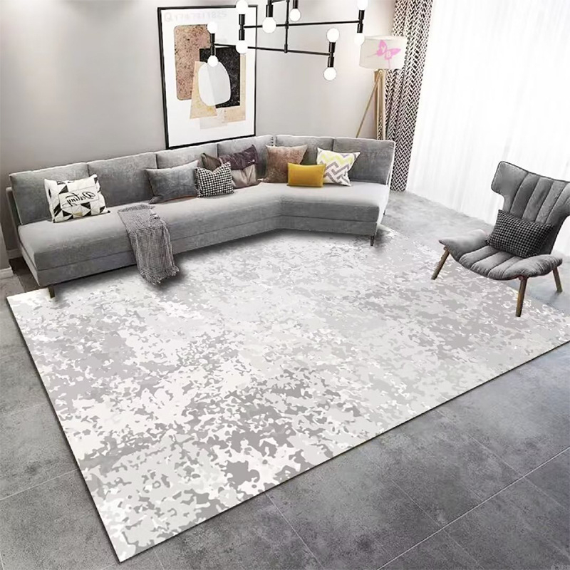 European Style Rugs Living Room Decoration Home Grey Large Area Rug Bedroom Cloakroom Carpet Lounge Balcony Anti-slip floor Mat