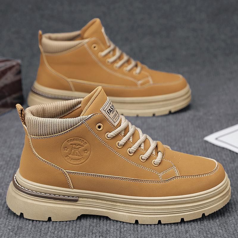 British-style workwear motorcycle boot man 2025 autumn/winter lace-up mid-top Dr. Martens boots versatile, casual outdoor short boot trend