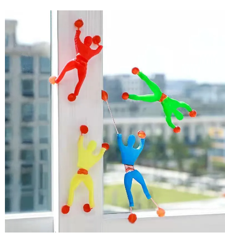30 Pcs Children's Colorful Magical Small Person Climbs The Wall And Turns Somersaults Sticky Toy Boys Girls Leisure Gifts XPY