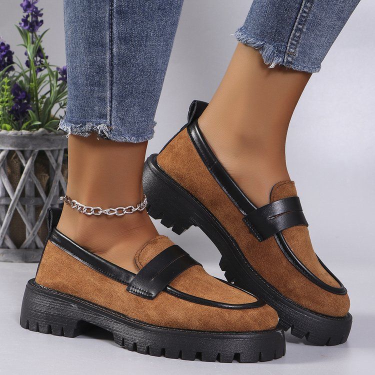 Large size loafer shoes 2024 new single shoe leopard print British style fashion shoes temperament 100 suede women's shoes 099